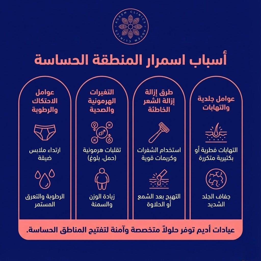 أهم أسباب اسمرار المنطقة الحساسة
