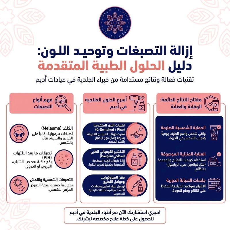 افضل طرق ازالة تصبغات البشرة باليرموك