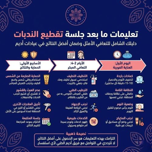 تعليمات بعد جلسة تقطيع الندبات