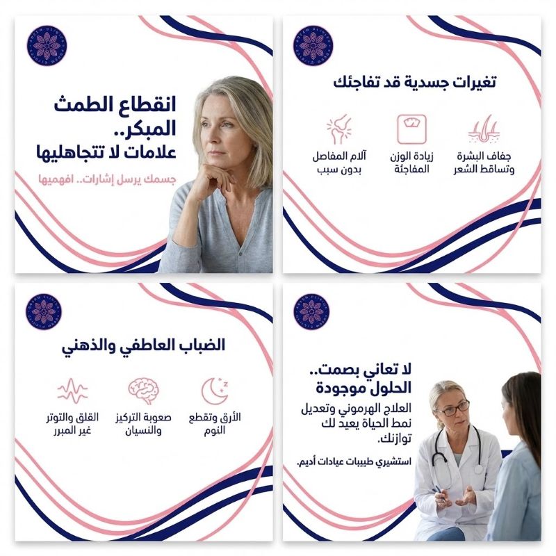 كل ما تحتاجين معرفته عن أعراض انقطاع الطمث المبكر