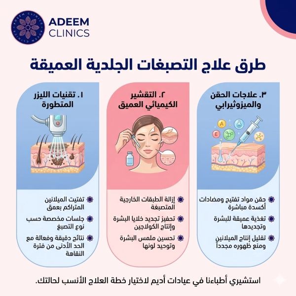 طرق علاج التصبغات الجلدية العميقة