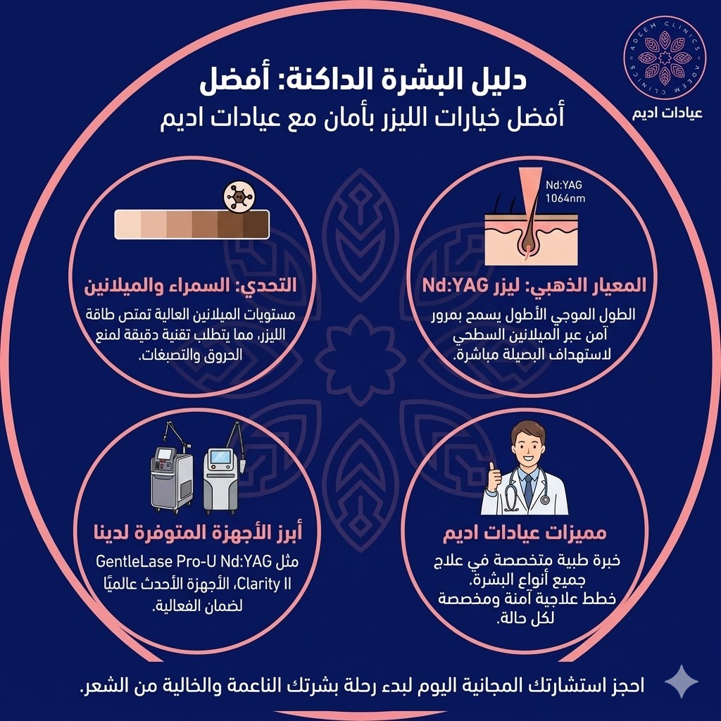 أفضل جهاز ليزر للبشرة السمراء في العيادات