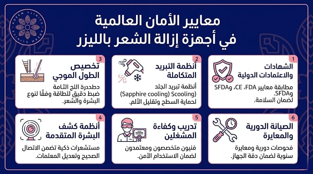 معايير الأمان في أجهزة إزالة الشعر بالليزر