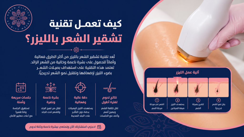 كيف تعمل تقنية تشقير الشعر بالليزر؟