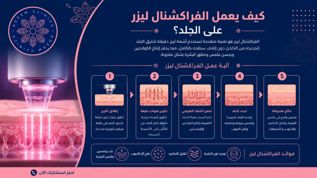 كيف يعمل الفراكشنال ليزر على الجلد؟