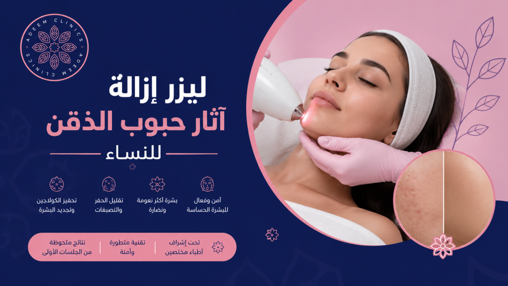 ليزر ازالة اثار حبوب الذقن للنساء