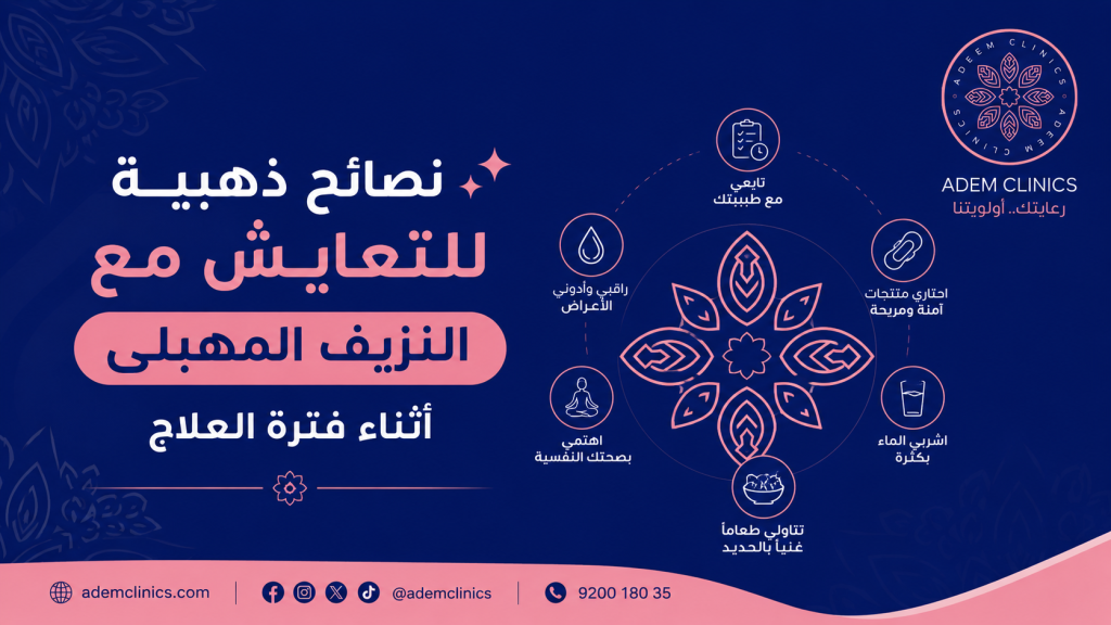 نصائح ذهبية للتعايش مع النزيف المهبلي أثناء فترة العلاج