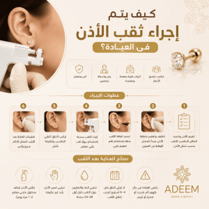 كيف يتم إجراء ثقب الأذن في العيادة؟