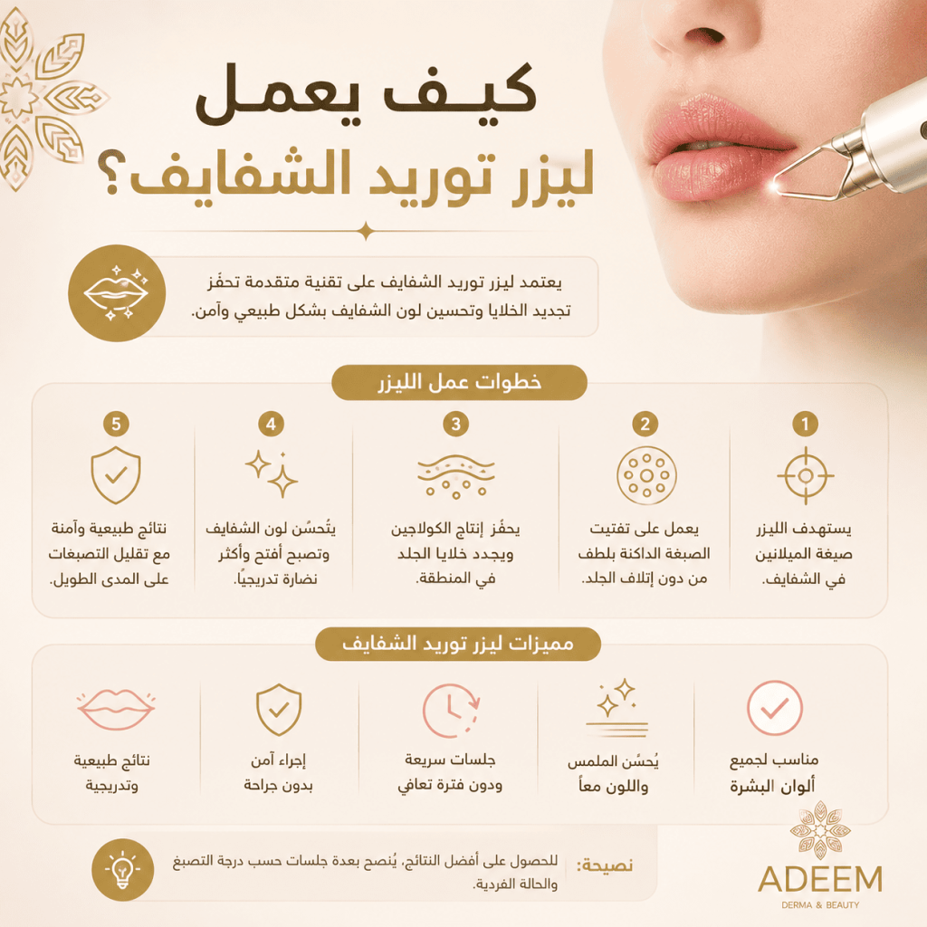  كيف يعمل ليزر توريد الشفايف؟