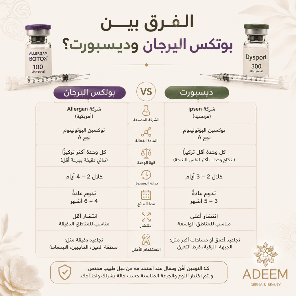 الفرق بين بوتكس أليرجان وديسبورت