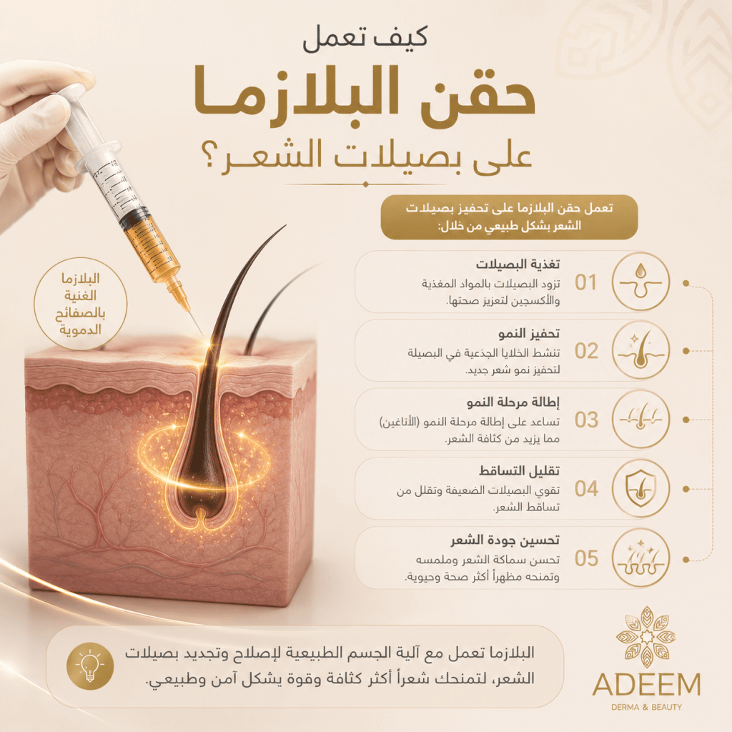 كيف تعمل حقن البلازما على بصيلات الشعر؟